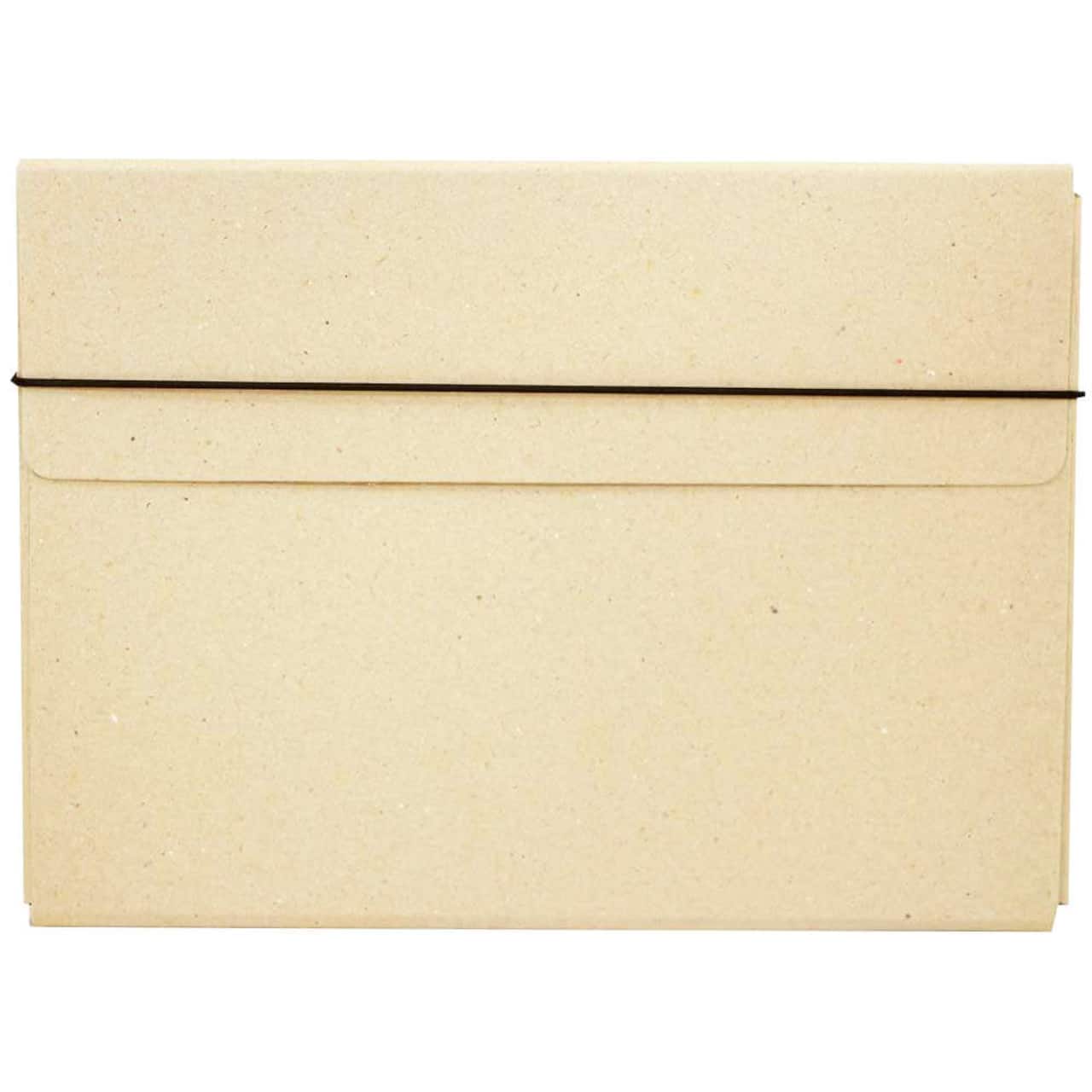 JAM Paper Strong Thin Portfolio Carrying Case with Elastic Band Closure